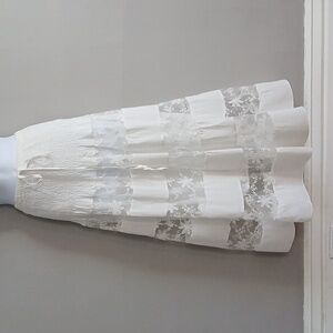 Elegant White Lace Maxi Skirt Or Dress  Cotton